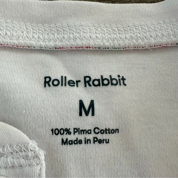 TOP ONLY Roller Rabbit Maisonette St Nick pajama top Spencer Medium Red Holiday - Picture 3 of 7